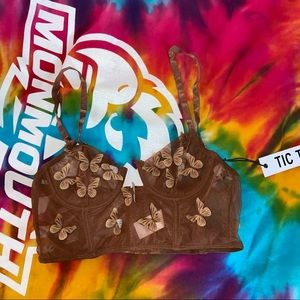 NWT butterfly mesh bralette